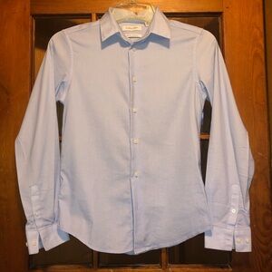 Calvin Klein Boys Light Blue Button-Up Shirt - Boys 14